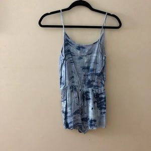 Light blue and dark blue the dye romper